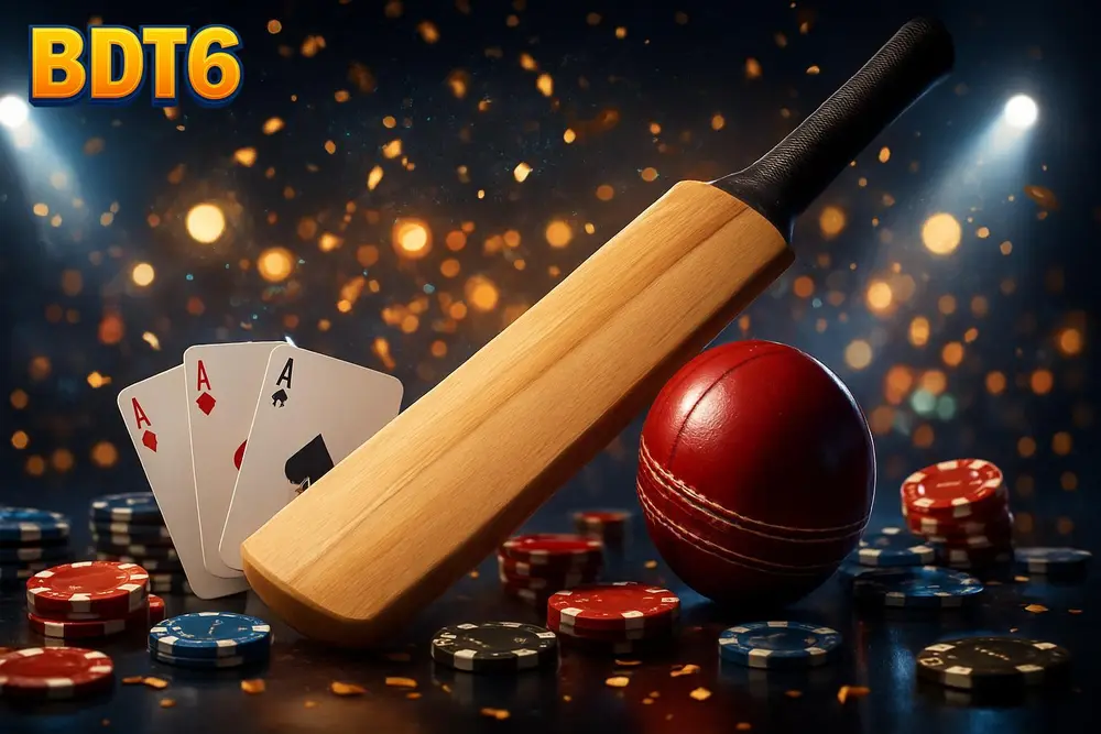 BDT6 betting — cricket bat and ball framed by rain-streaked glass